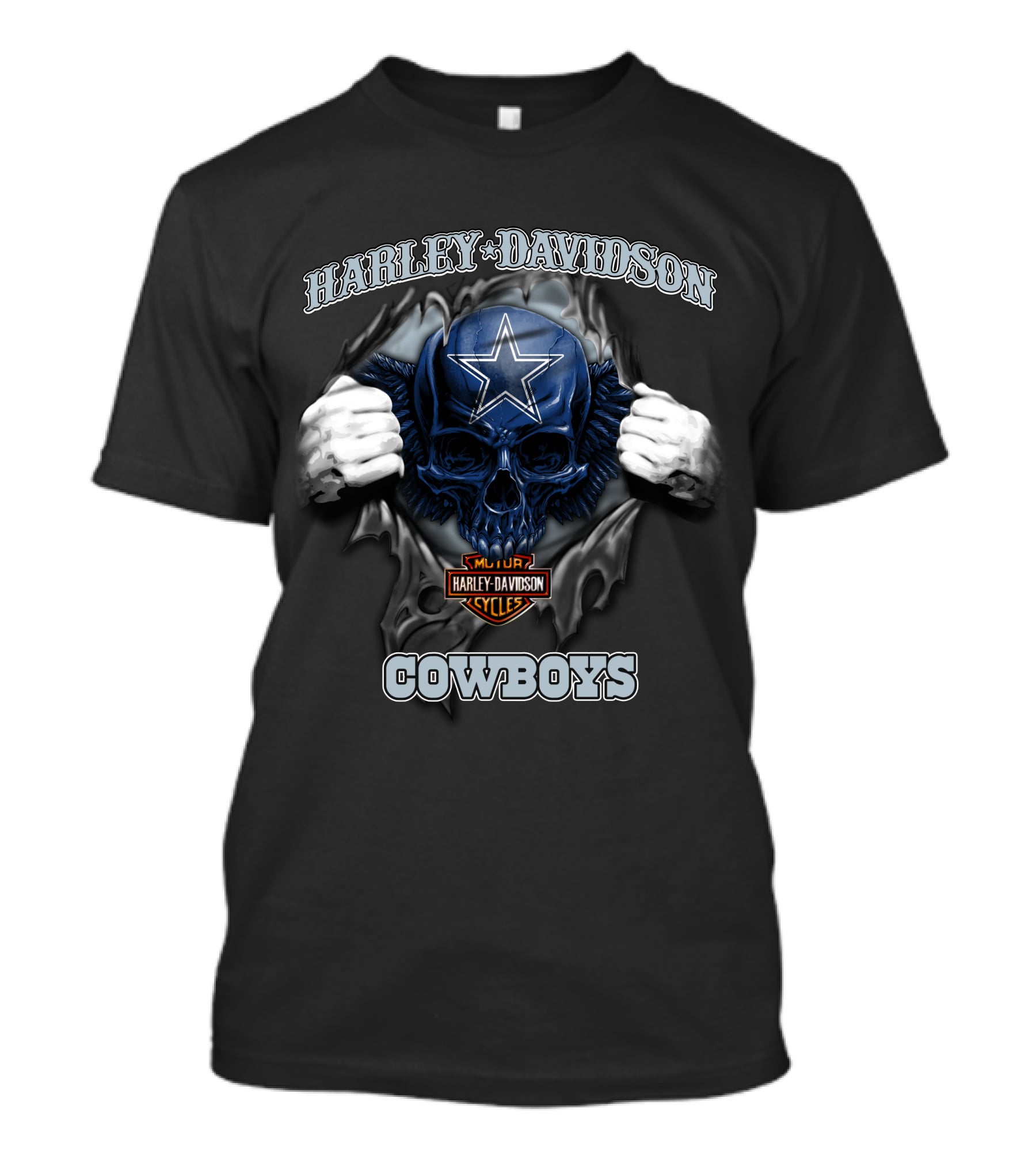 Harley Davidson Cowboys Skull With Star T-Shirt