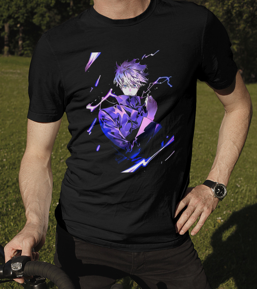Gojo Satoru Jujutsu Kaisen Anime Purple Aura T-Shirt