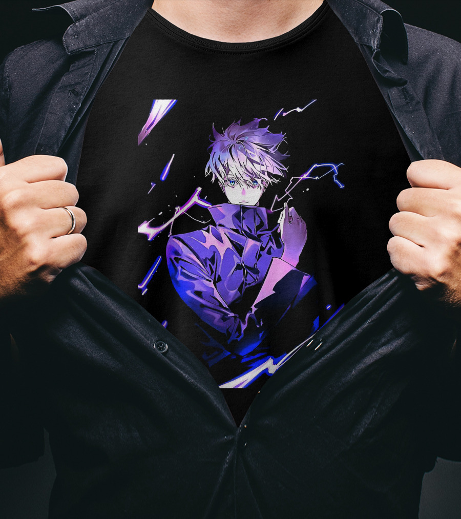 Gojo Satoru Jujutsu Kaisen Anime Purple Aura T-Shirt