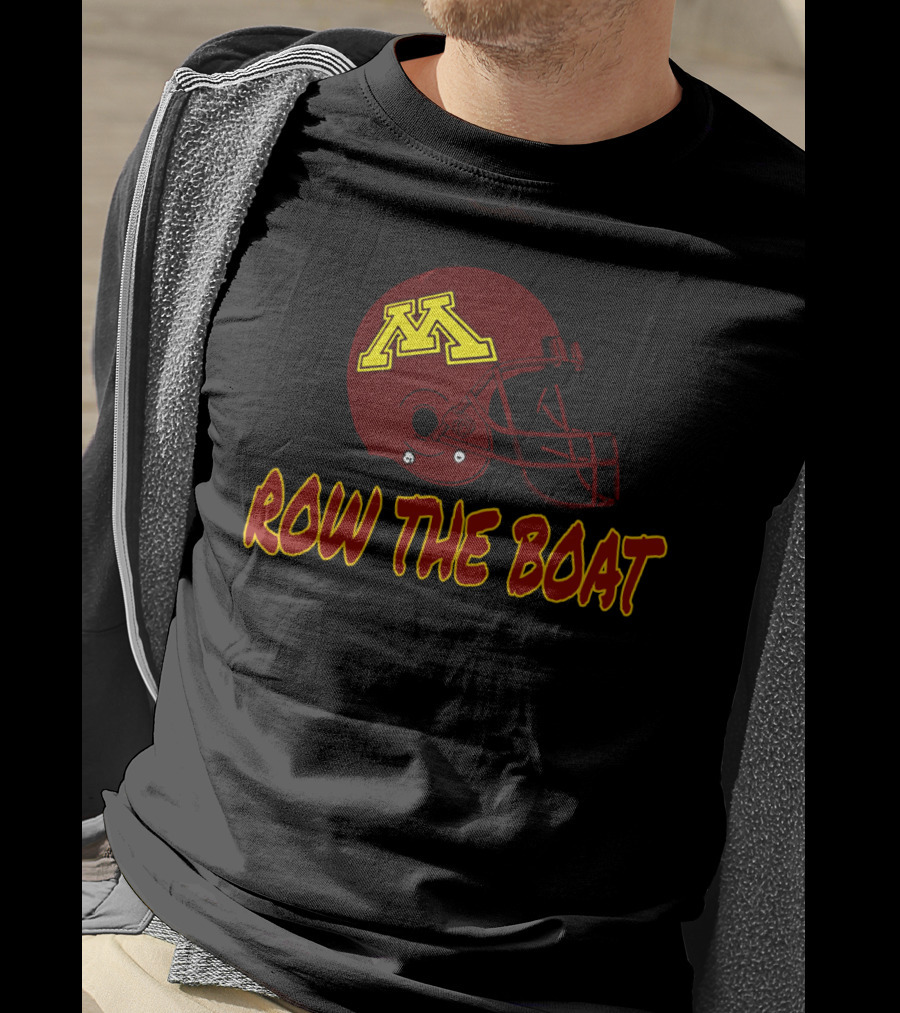 Row The Boat Minnesota Football Helmet T-Shirt