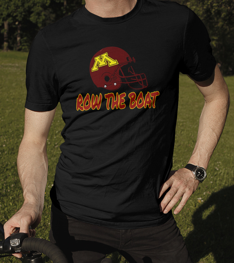 Row The Boat Minnesota Football Helmet T-Shirt