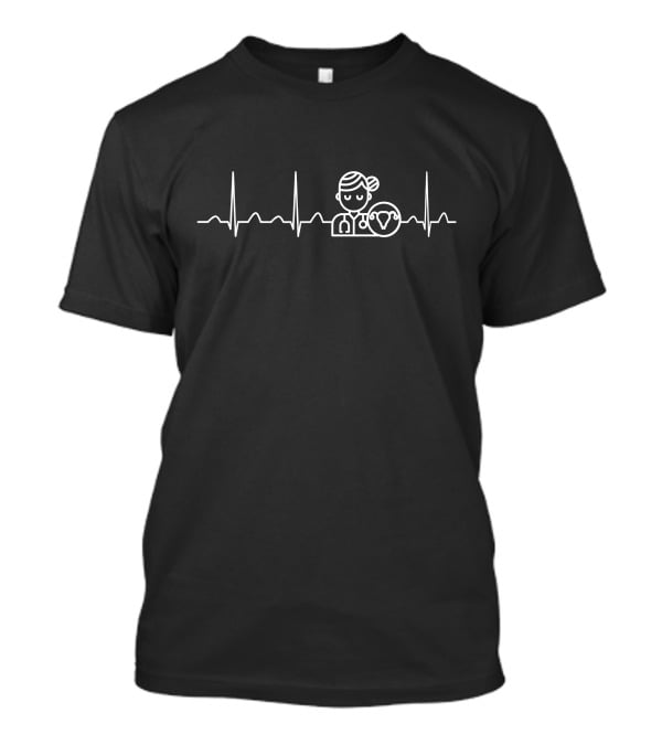 Gynecologist Heartbeat Stethoscope Uterus Line T-Shirt