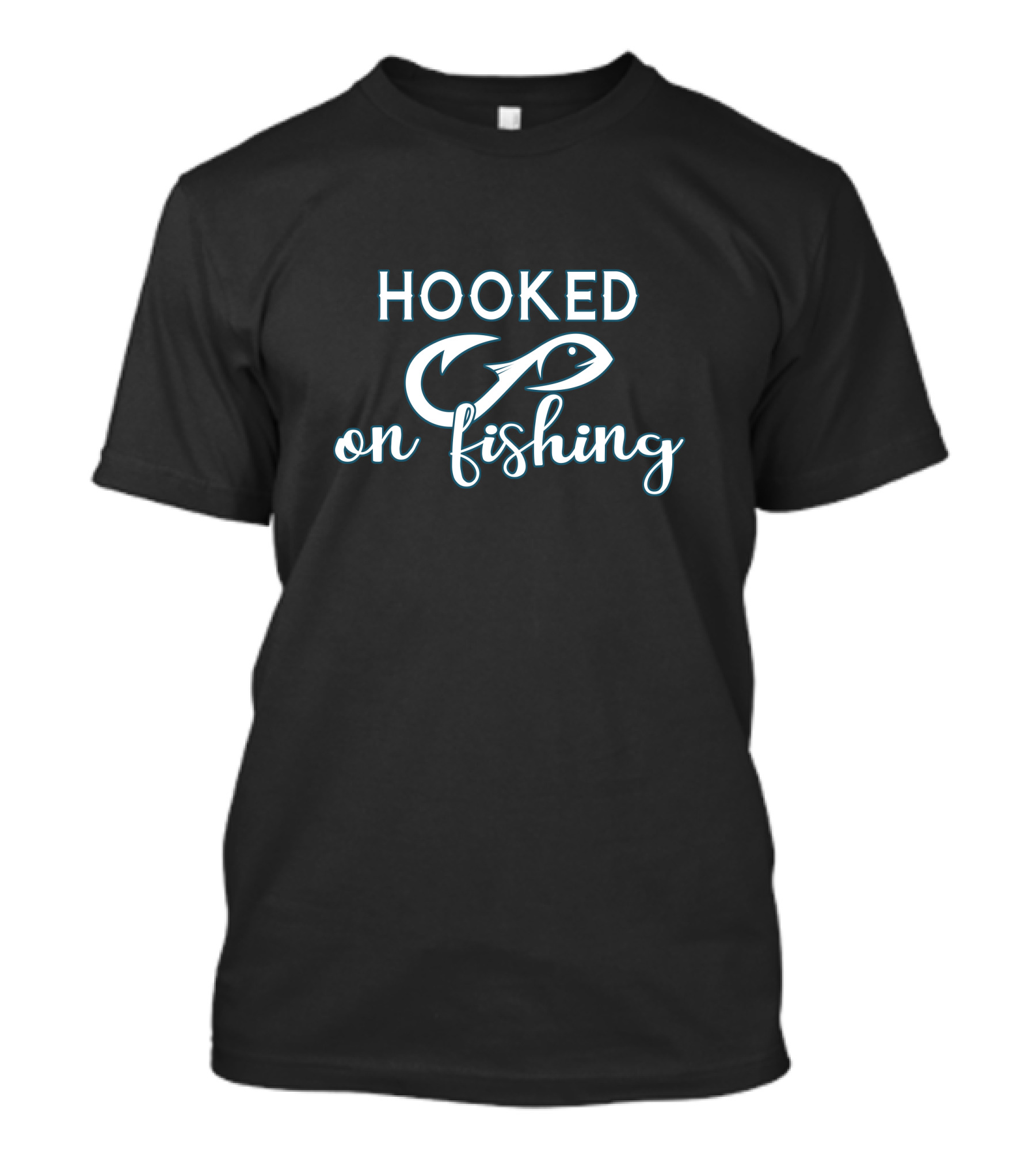 HOOKED ON FISHING Fish Hook And Fish T-Shirt