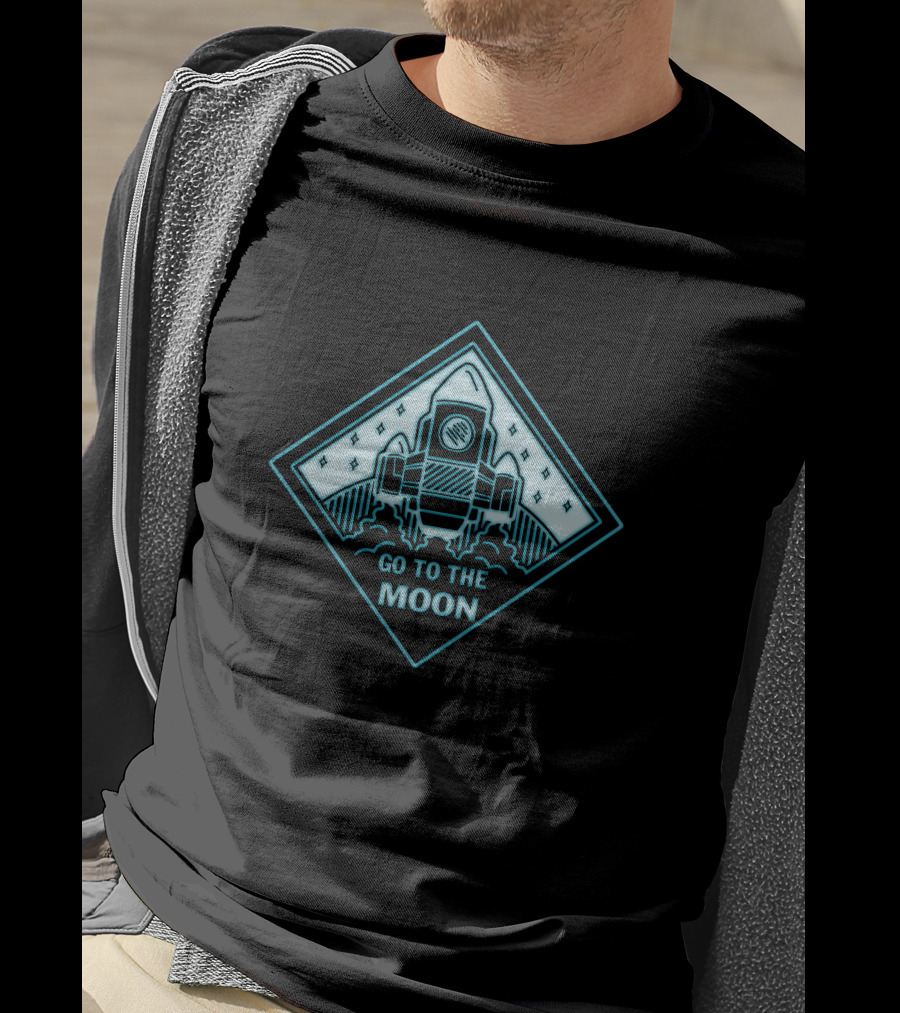 Go To The Moon Rocket Space Exploration Adventure T-Shirt