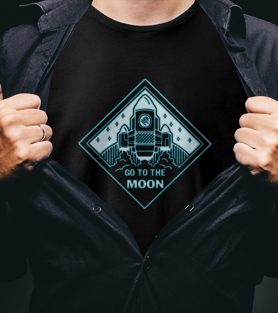 Go To The Moon Rocket Space Exploration Adventure T-Shirt