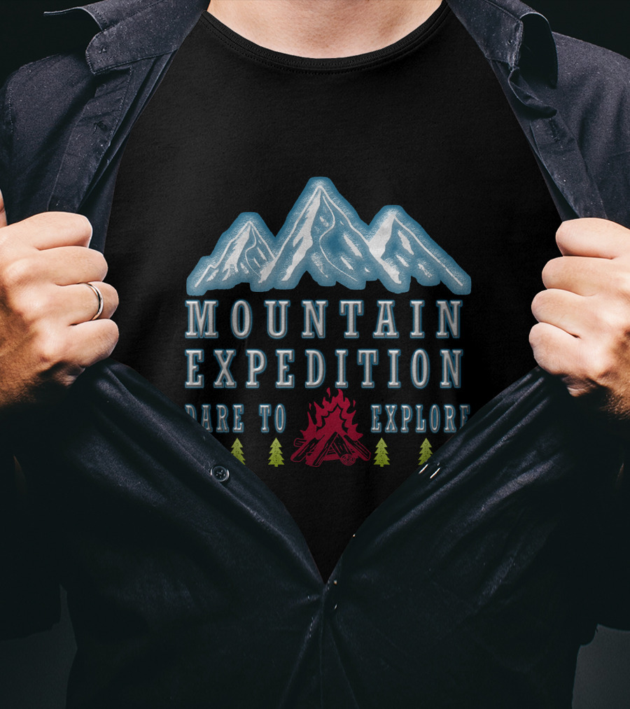 Mountain Expedition Dare To Explore Campfire Adventure T-Shirt