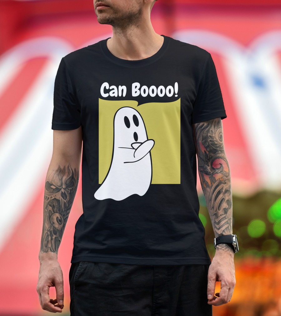 Can Boooo Ghost with Spooky Expressions T-Shirt