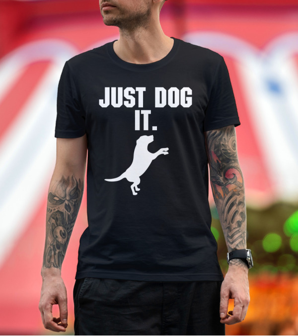 Premium T-Shirt: Just Dog It Jumping T-Shirt Just Dog It Jumping T-Shirt