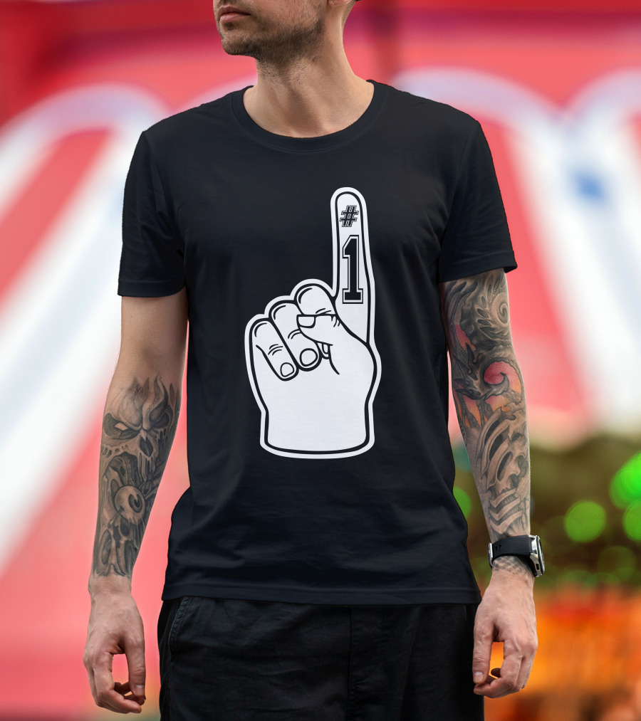 1 Foam Finger Hand Gesture T-Shirt