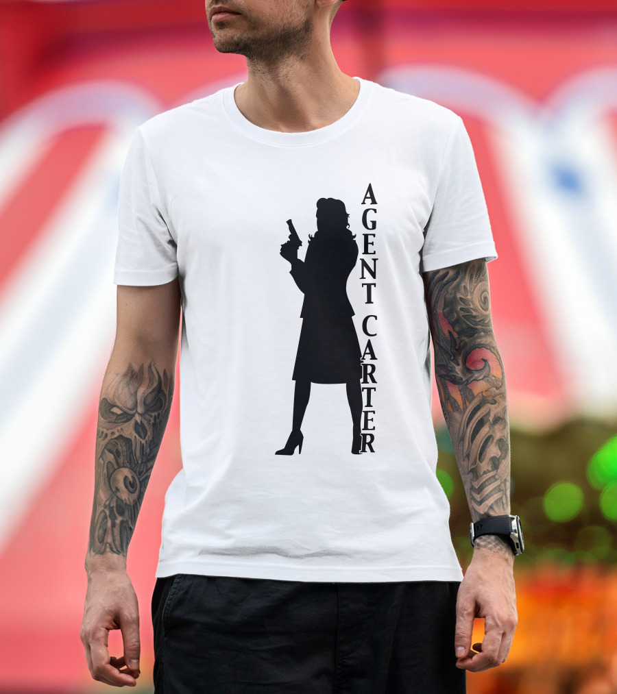 Agent Carter Shadow Figure Noir T-Shirt