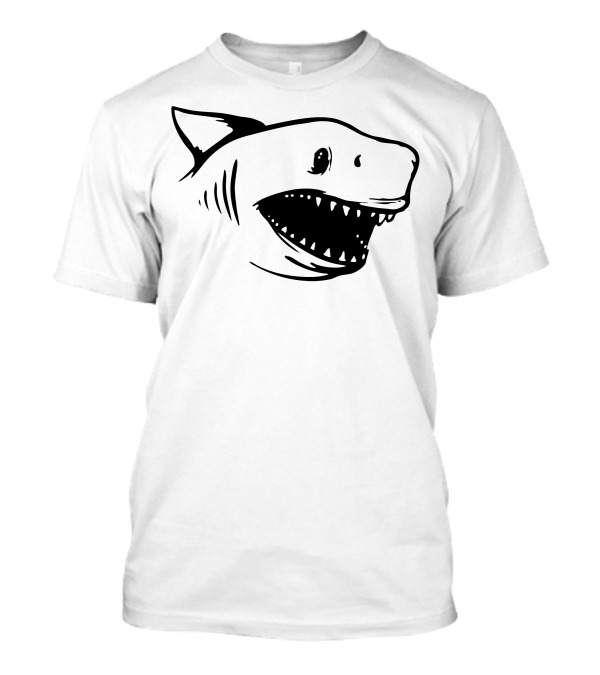 Ask Me About My Shark Grinning Shark Head T-Shirt