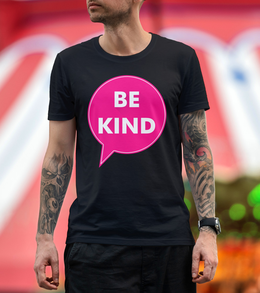 Be Kind Pink Speech Bubble T-Shirt