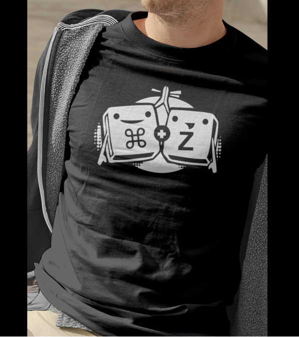 Command Z Keyboard Symbol And Smiling Icons T-Shirt