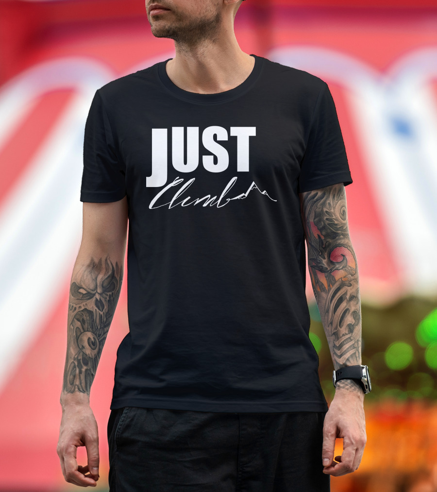 JUST CLIMB Mountains Adventure T-Shirt