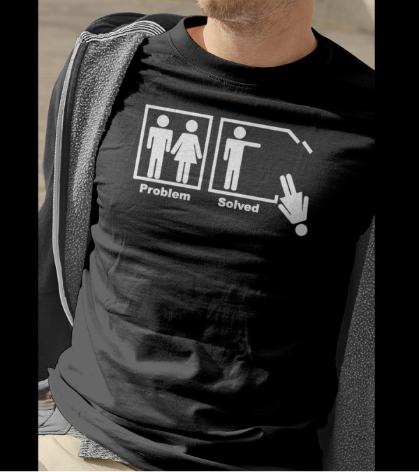Problem Solved Iconic Stick Figure Solution T-Shirt