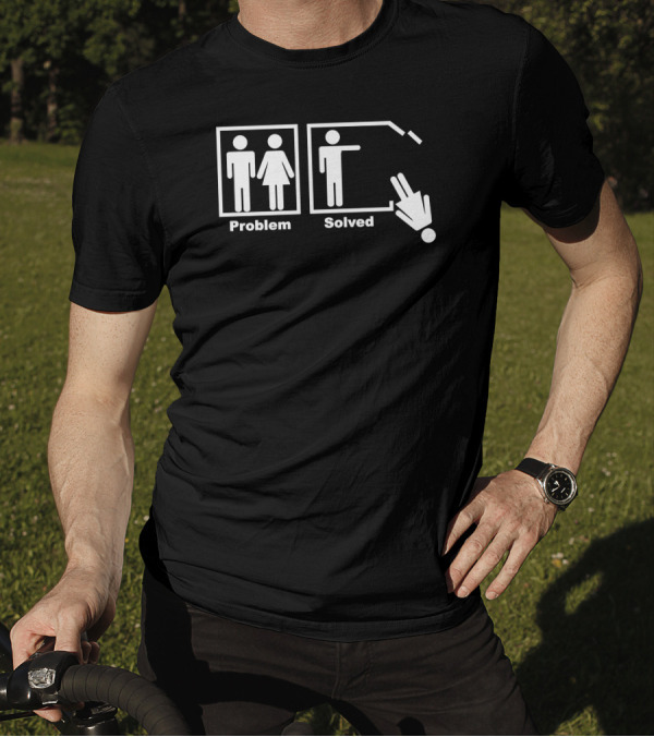 Problem Solved Iconic Stick Figure Solution T-Shirt