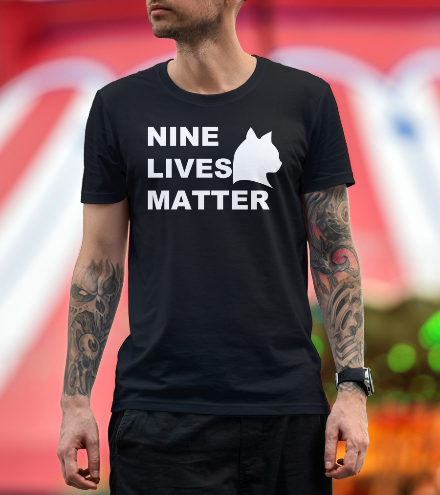 Nine Lives Matter Cat T-Shirt