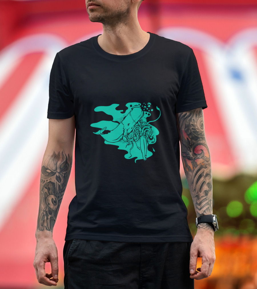 Squid Vs Whale Epic Ocean Encounter T-Shirt