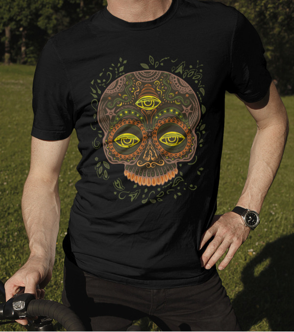 See No Evil Skull Psychedelic Eye T-Shirt