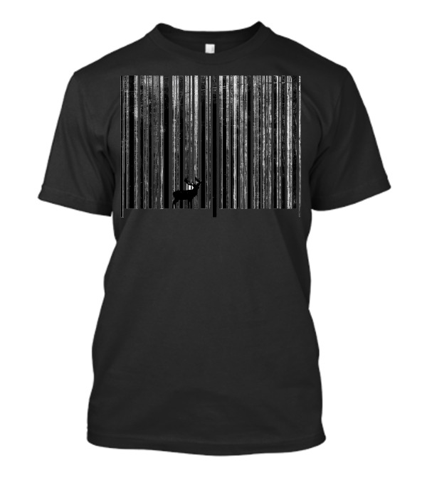 To Scan A Forest Barcode Deer T-Shirt