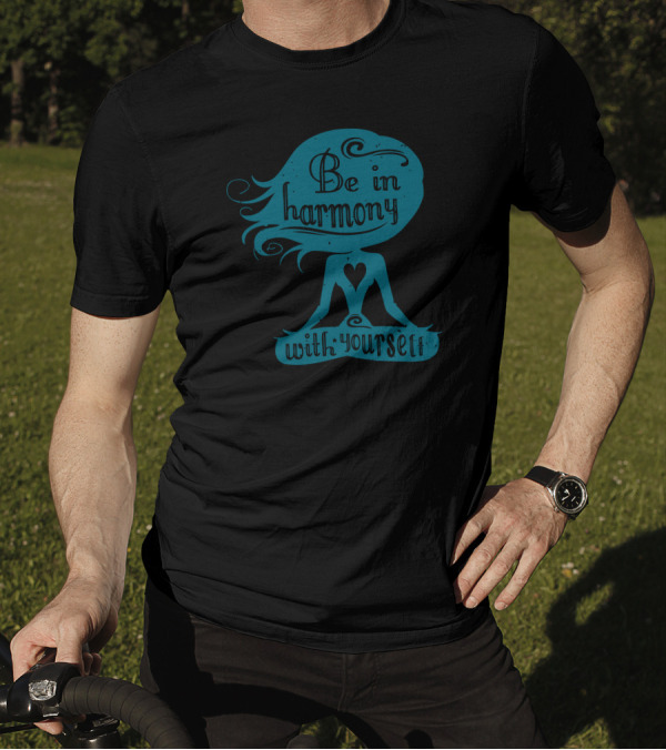 Be In Harmony With Yourself Yoga Heart T-Shirt