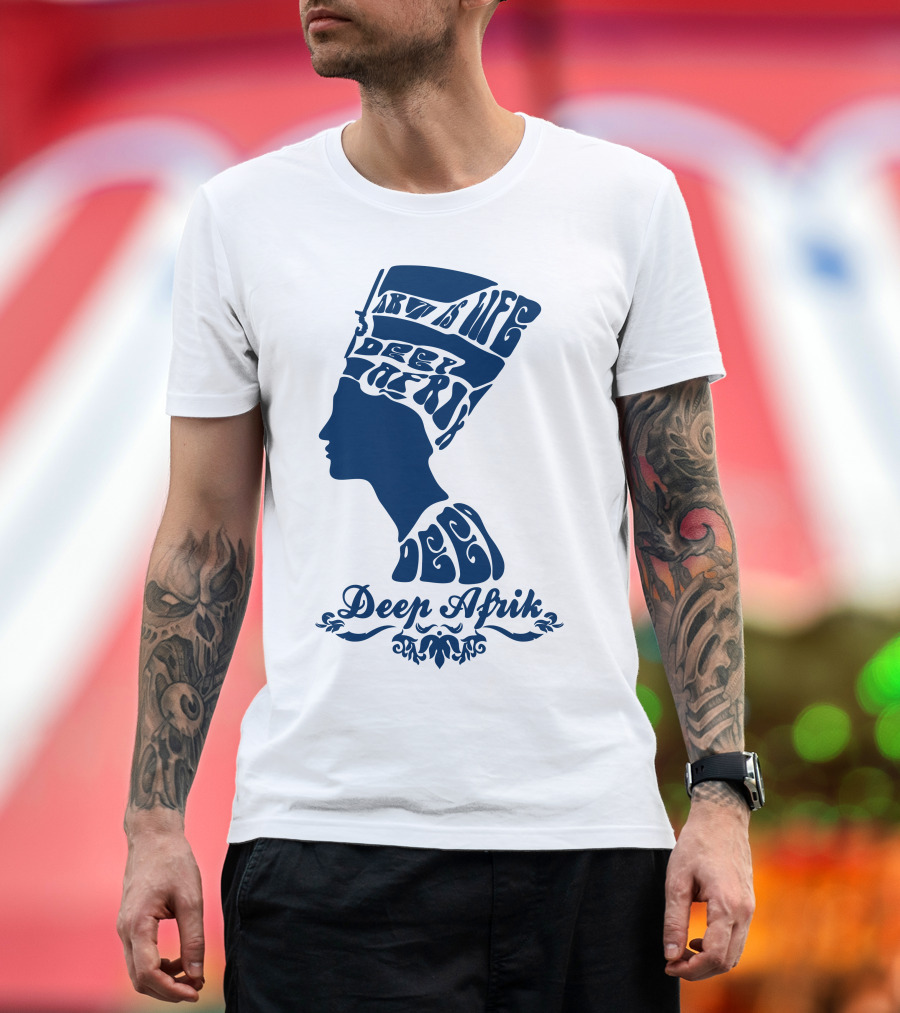 Deep Afrik Nefertiti Blue T-Shirt
