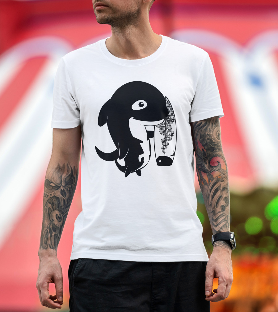 Whallie Surfboard Whale T-Shirt