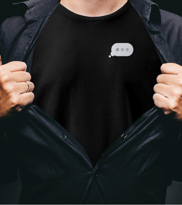 Minimal Typing Bubble T-Shirt