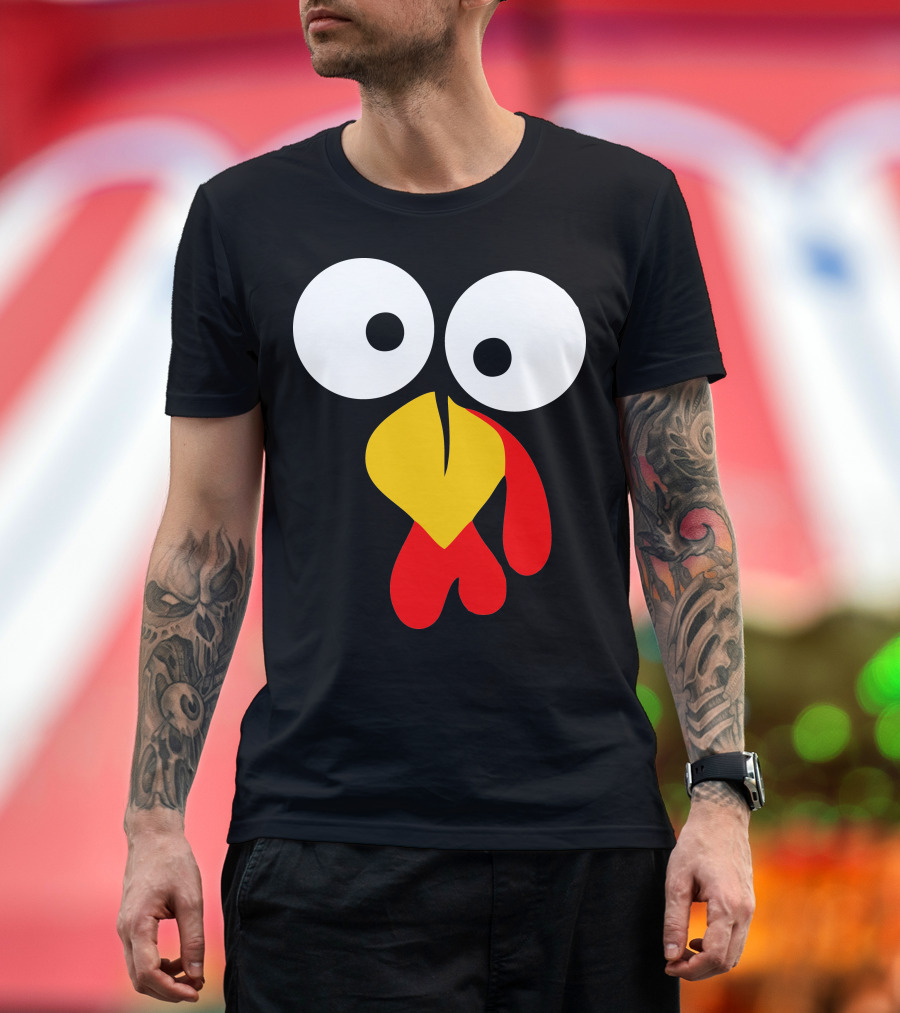 Turkey Face Gobbler Eyes and Beak T-Shirt