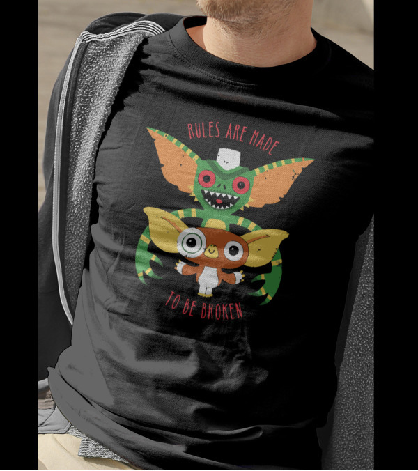 Rules Are Made To Be Broken Gremlins Gizmo Stripe T-Shirt