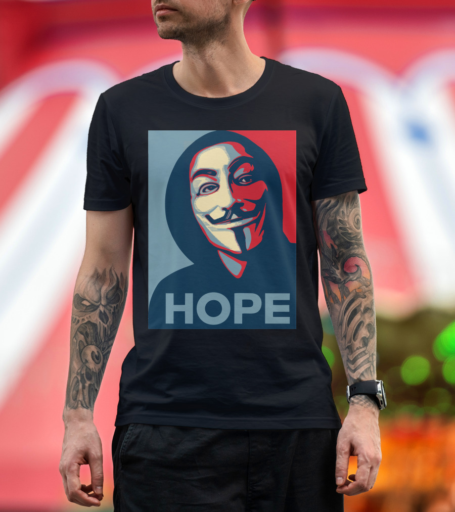 Anonymous Hope Guy Fawkes Mask T-Shirt