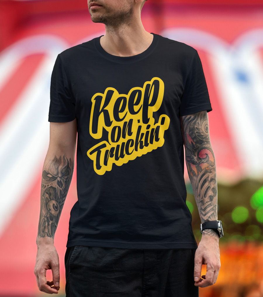 Keep On Truckin Robert Crumb Style Vintage Retro 1970s Lettering T-Shirt