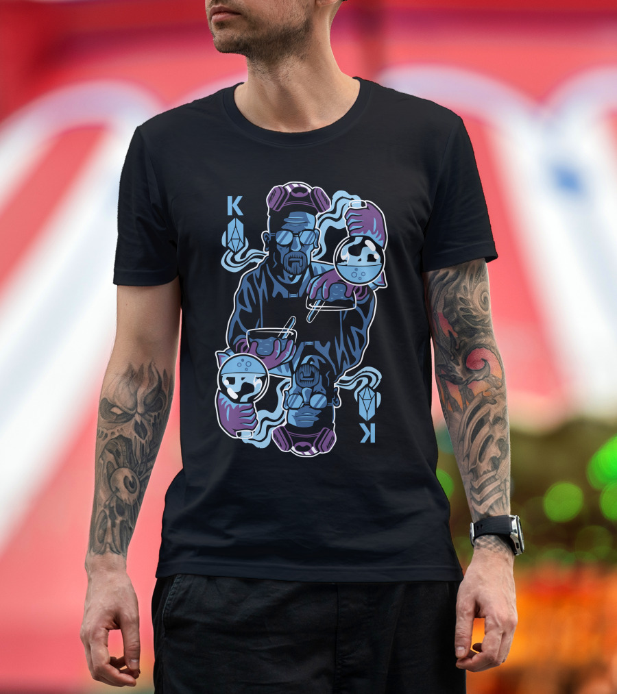 K King Of Crystals K Breaking Chemist Dual Flask T-Shirt