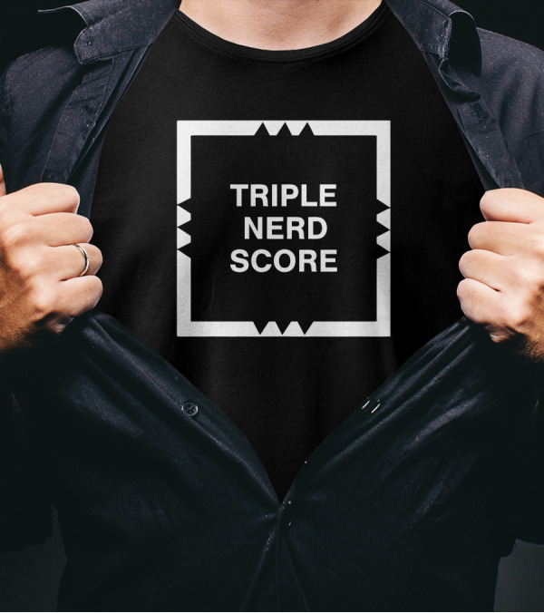Triple Nerd Score Boxed Geometric T-Shirt