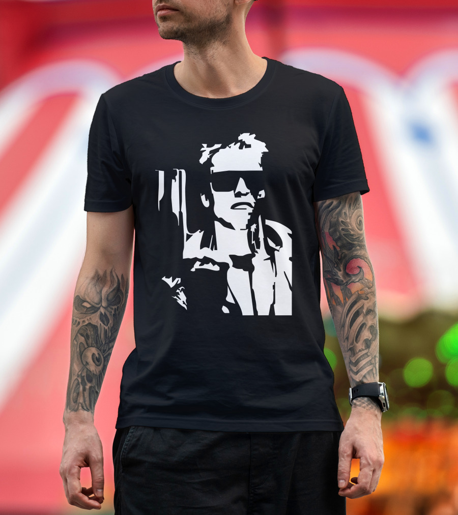 Uomo Terminator Arnold Schwarzenegger Cinema Iconic T-Shirt