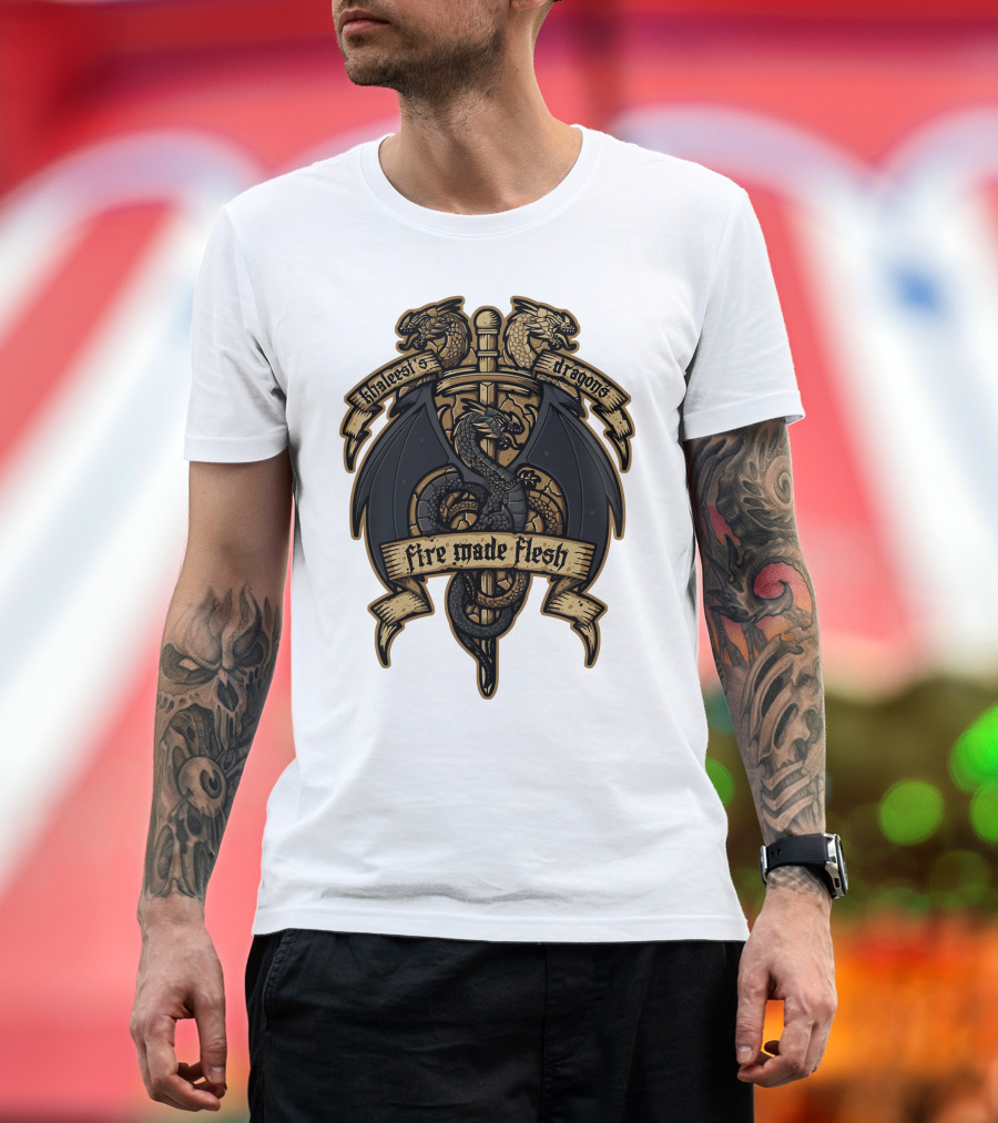 KhaleesiS Dragons Fire Made Flesh T-Shirt