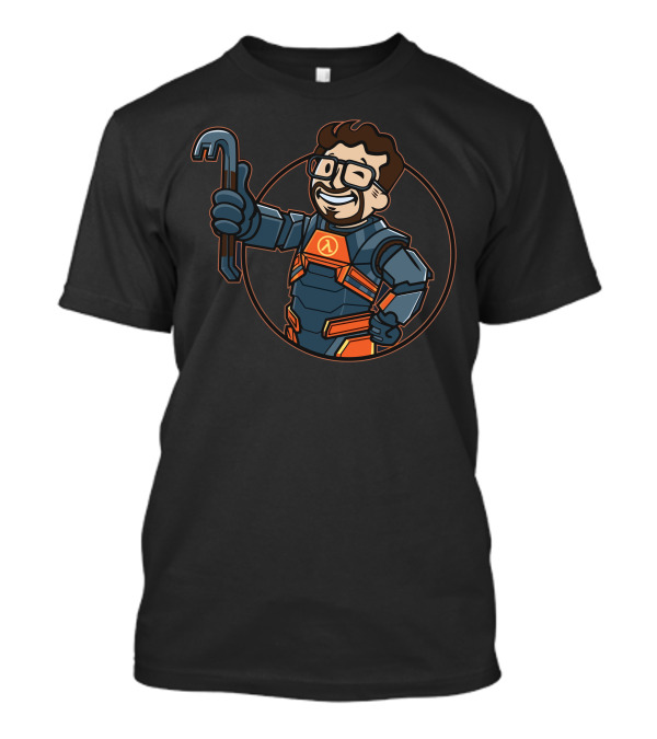 Lambda Boy Freeman Style Character With Crowbar T-Shirt