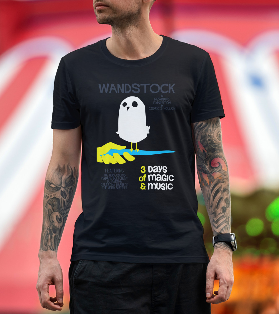 Wandstock Wizarding Exposition Godric's Hollow 3 Days of Magic and Music Featuring the Hobgoblins Celestina Warbeck the Weird Sisters T-Shirt