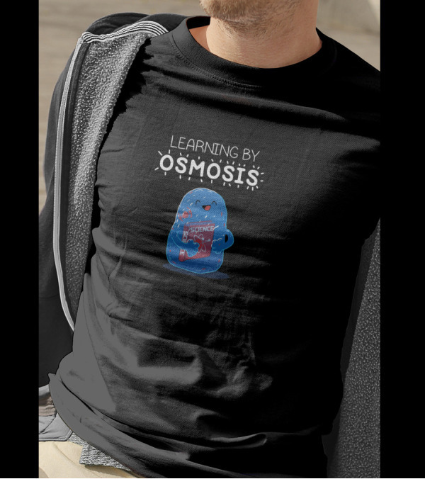 LEARNING BY OSMOSIS Science Book Blob Character T-Shirt