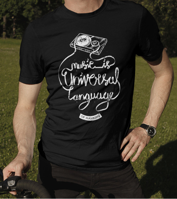 Music Is Universal Language Of Mankind Turntable T-Shirt