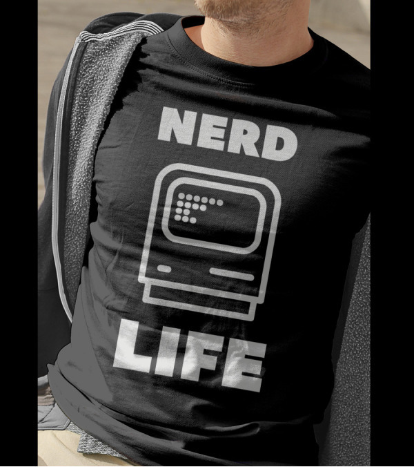 Nerd Life Vintage Computer Icon T-Shirt