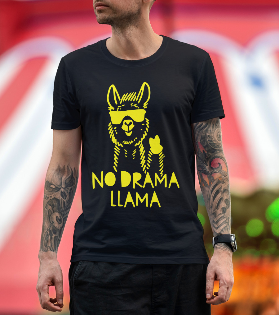 No Drama Llama Peaceful Sunglasses T-Shirt