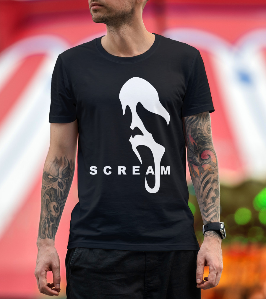 Scream Ghostface Slasher Horror Mask T-Shirt
