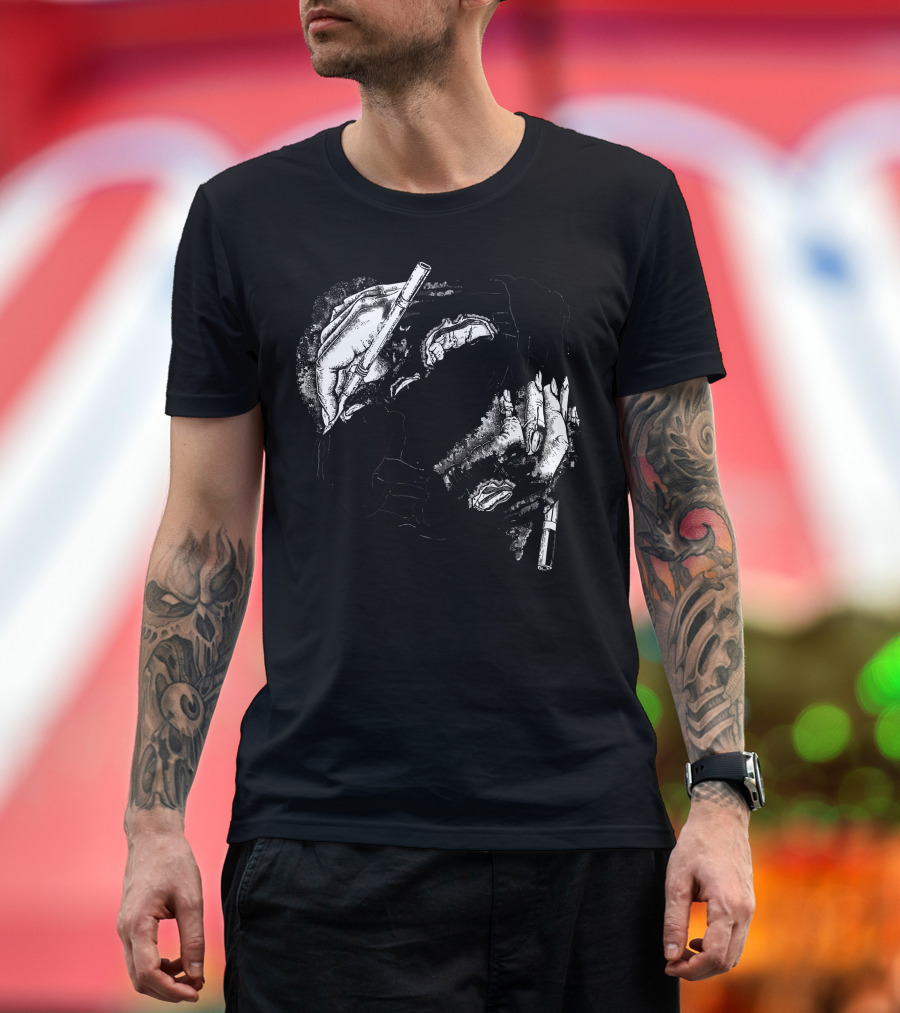 Self Made Zombie Grunge Art Zombified Hand Drawing T-Shirt