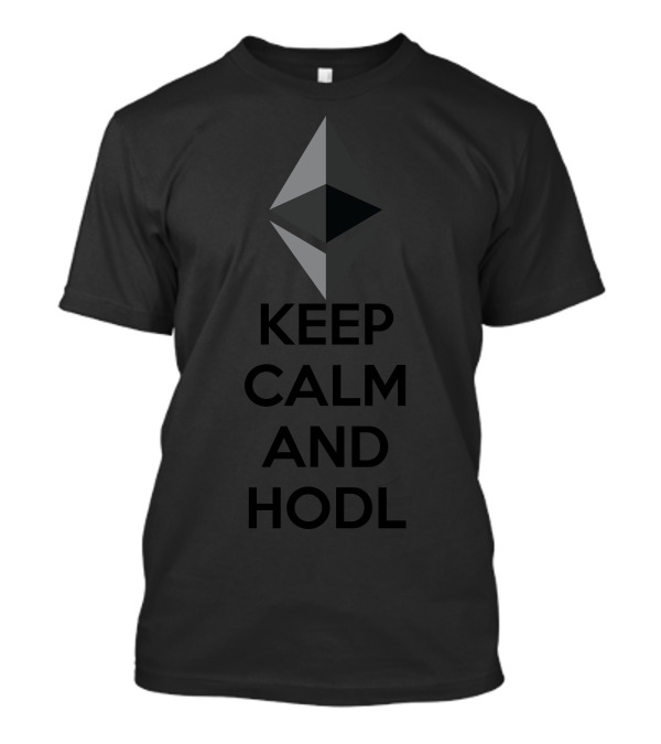 Keep Calm And Hodl Ethereum Icon Diamond Shape Crypto Trend T-Shirt