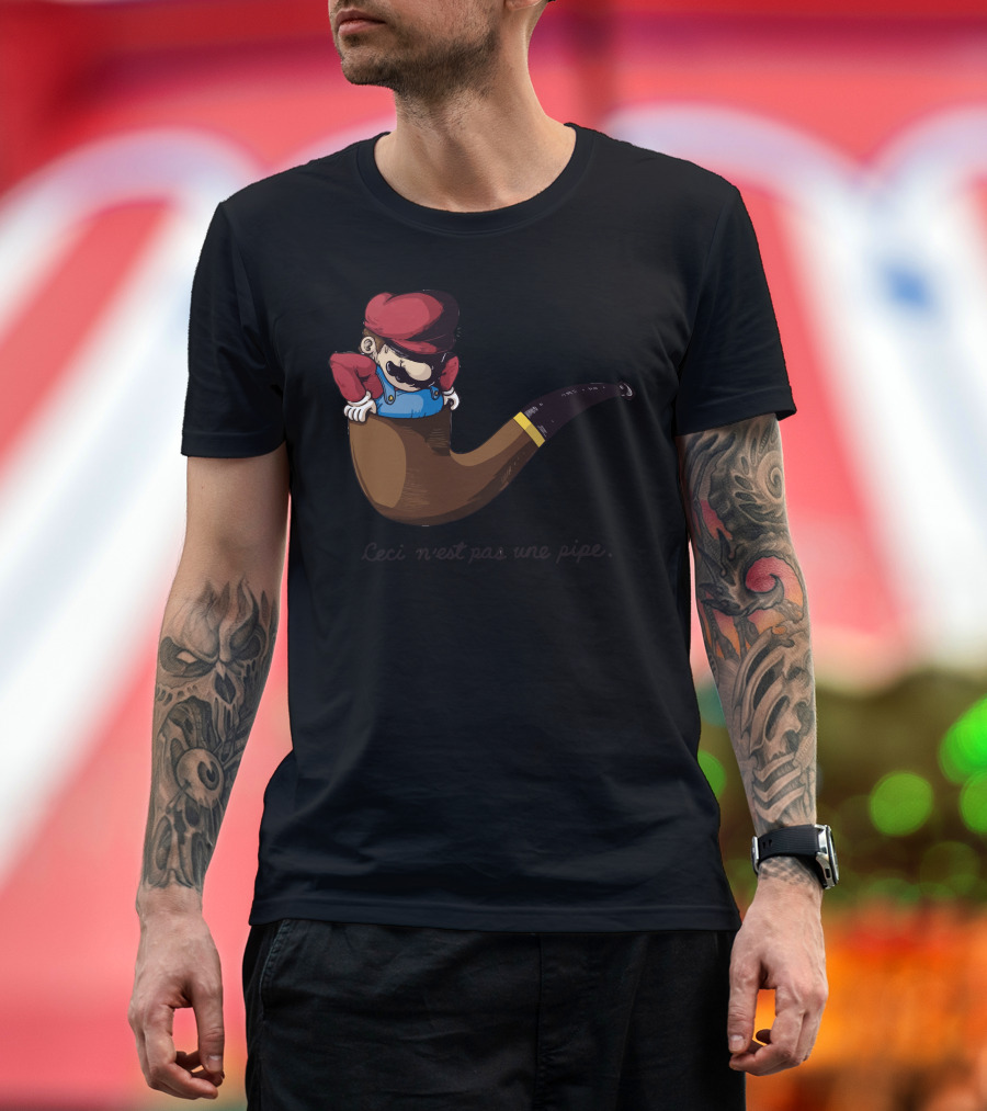 Ceci N'est Pas Une Pipe Mario T-Shirt