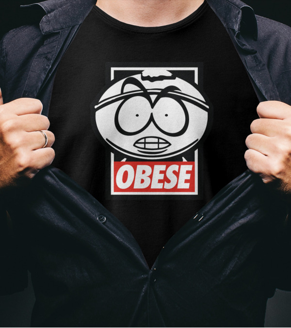 Obese Collab With Jay Hai Cartoon Character T-Shirt