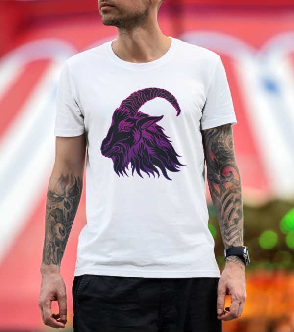 Premium T-Shirt: Old Goat Purple Horned T-Shirt Old Goat Purple Horned T-Shirt