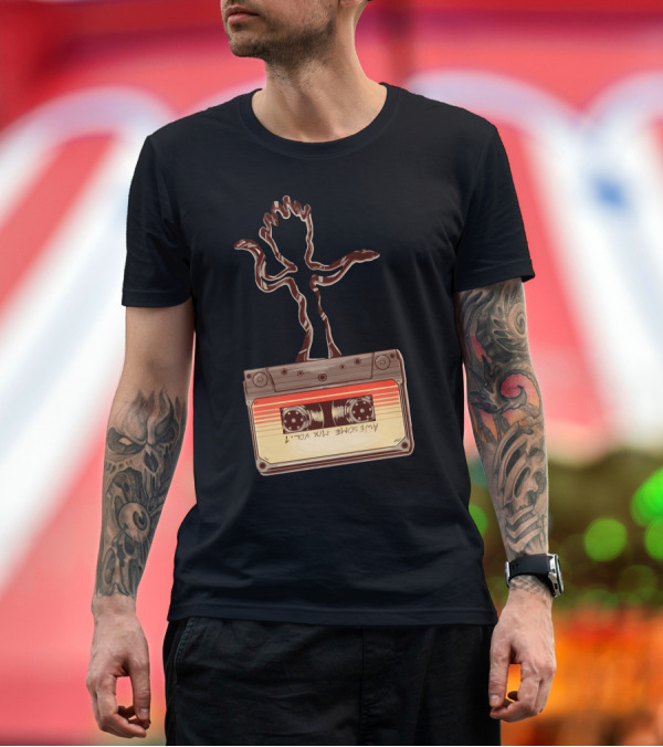 Premium T-Shirt: Ooga Chaka Awesome Mix Vol. 1 Dancing Tree Cassette Tape Retro T-Shirt Ooga Chaka Awesome Mix Vol. 1 Dancing Tree Cassette Tape Retro T-Shirt