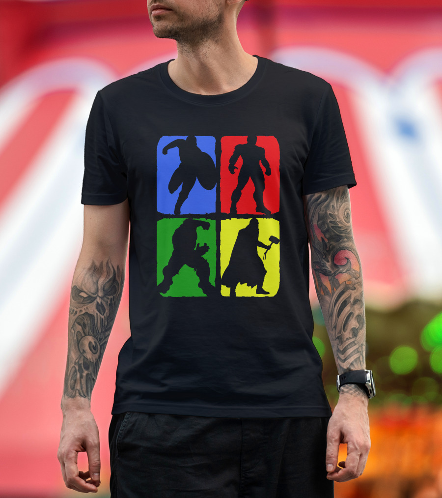 Avengers Four Iconic Superhero T-Shirt